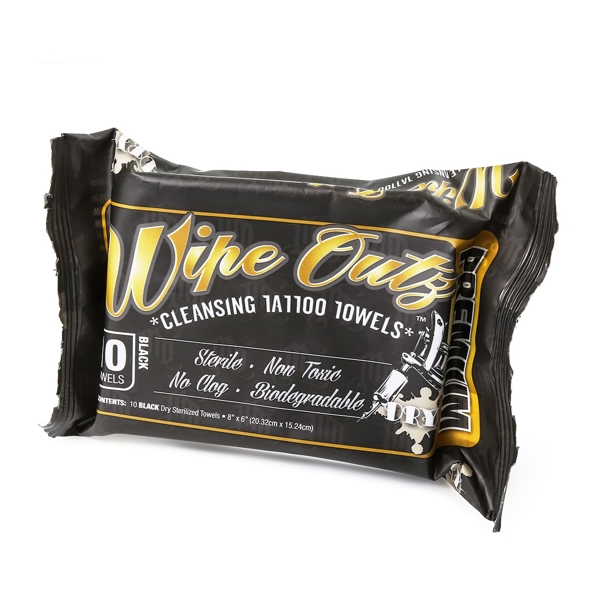 Wipe Outz Dry - Sterilisierte Tattoo Tücher 10er Pack